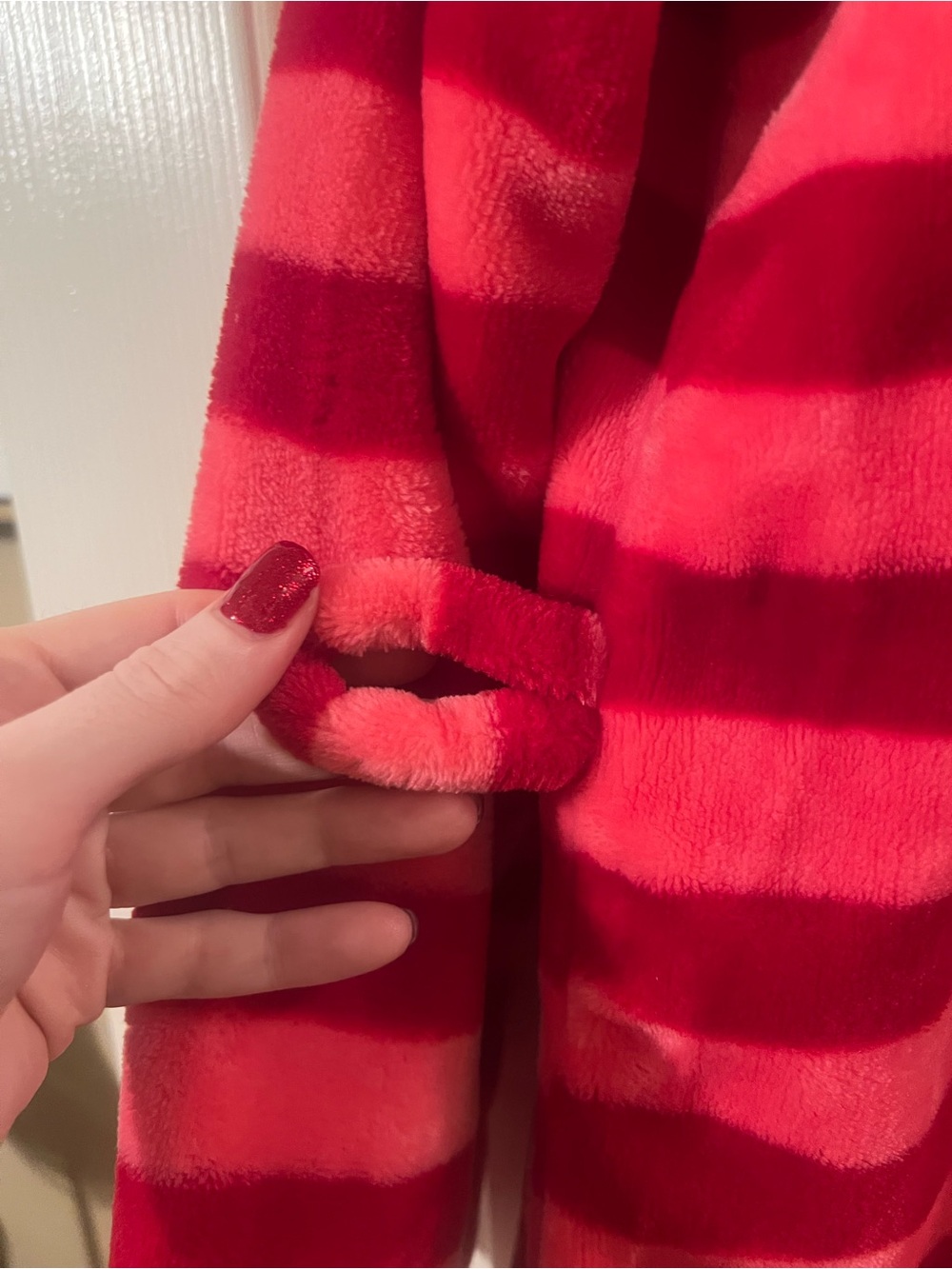 NWOT Kate Spade Pink and Red Striped Robe *Missing Belt* Size XS/S - Picture 8 of 9